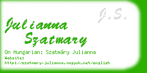 julianna szatmary business card