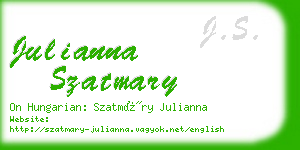 julianna szatmary business card